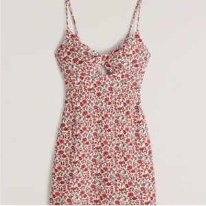 Abercrombie & Fitch Red and White Floral Mini Dress